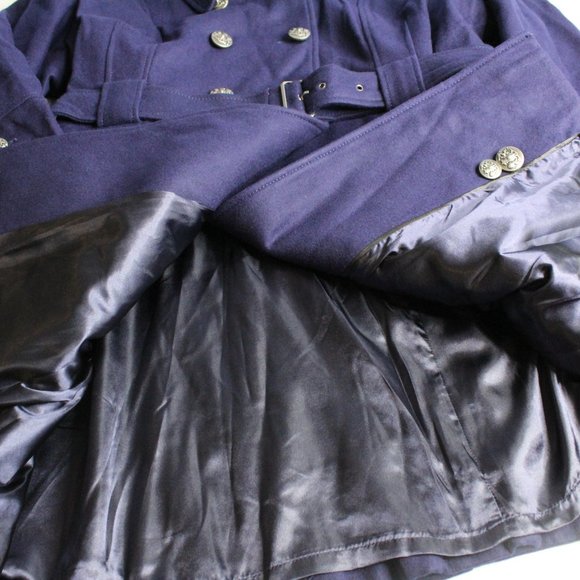 Apt. 9 Women's Winter Peacoat Plus Size 3X Wool Purple Double Breast - Picture 3 of 6